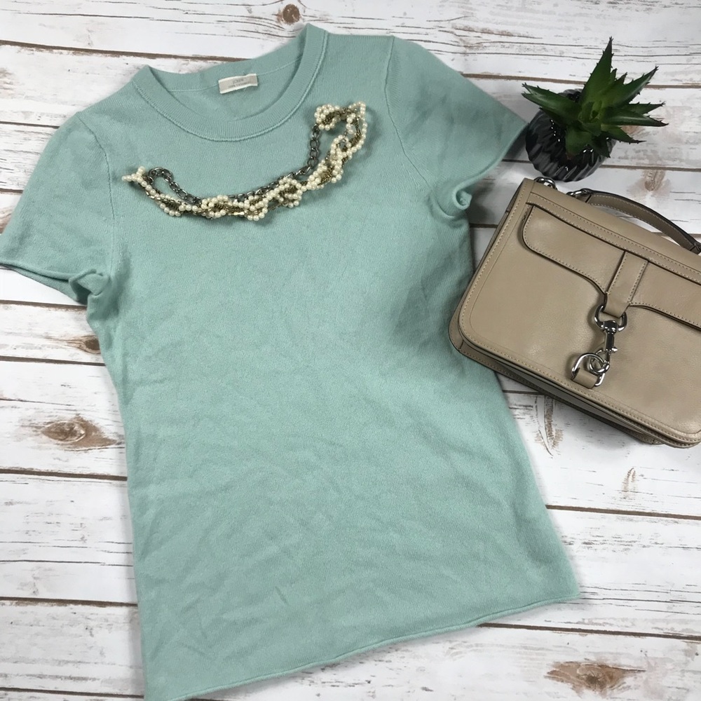 J. Crew 100% Cashmere Mint Sweater